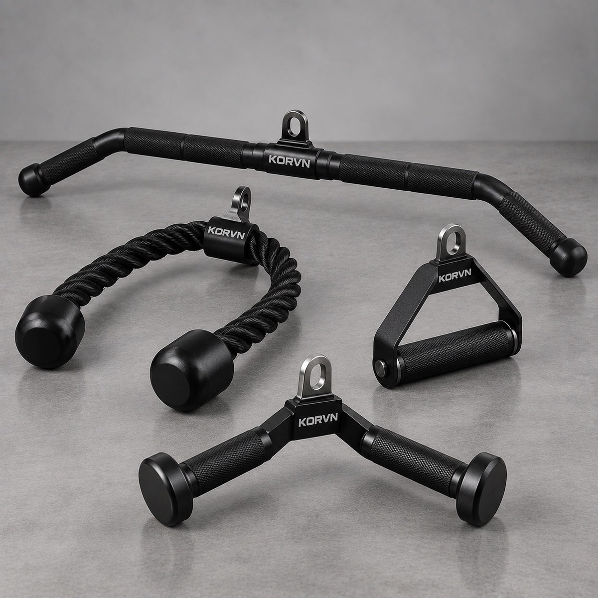 KORVN cable attachment set — bar and handles