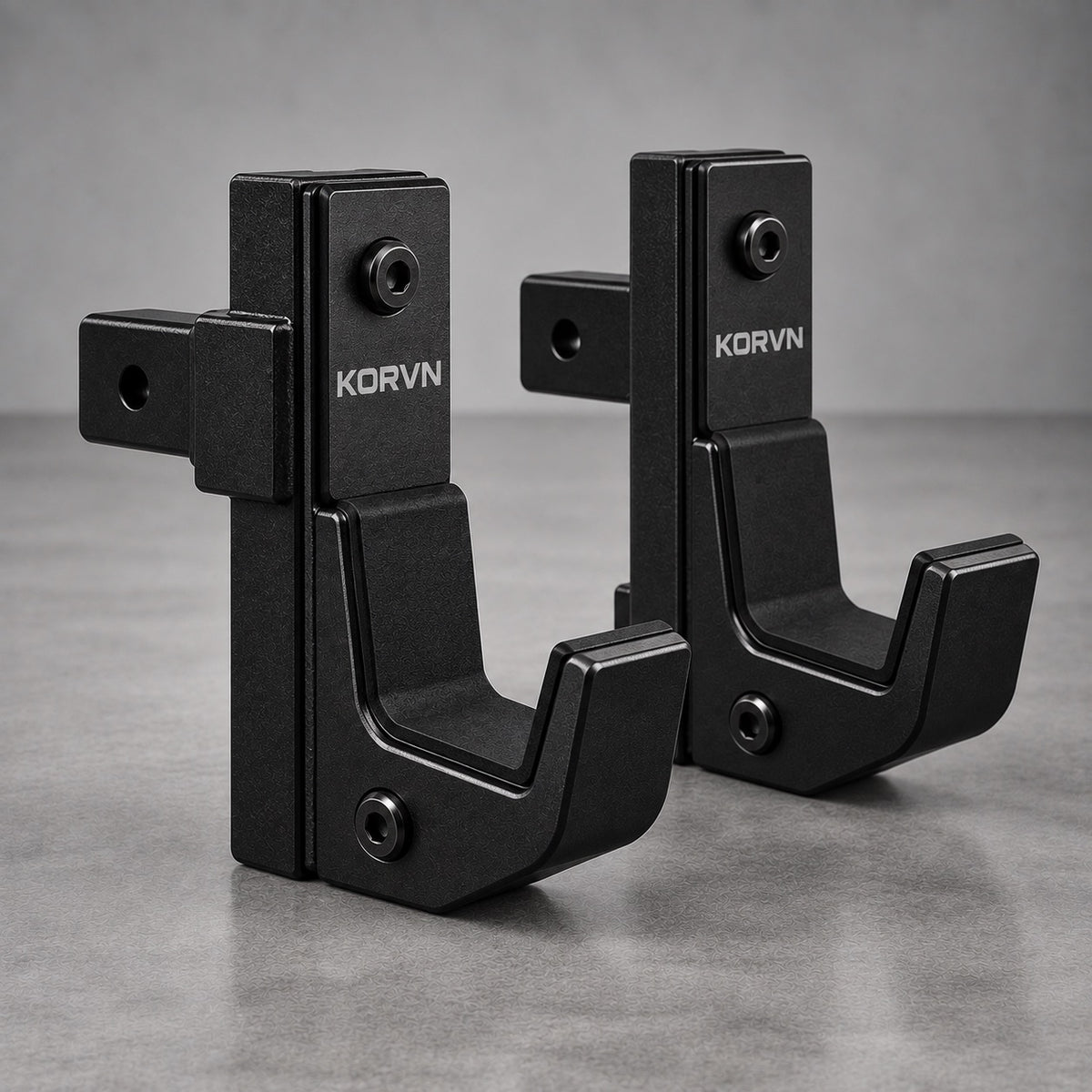 KORVN J-style rack hook pair